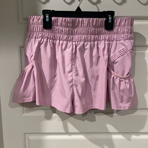 Free People Get Your Flirt on Pink Ruffled Skort